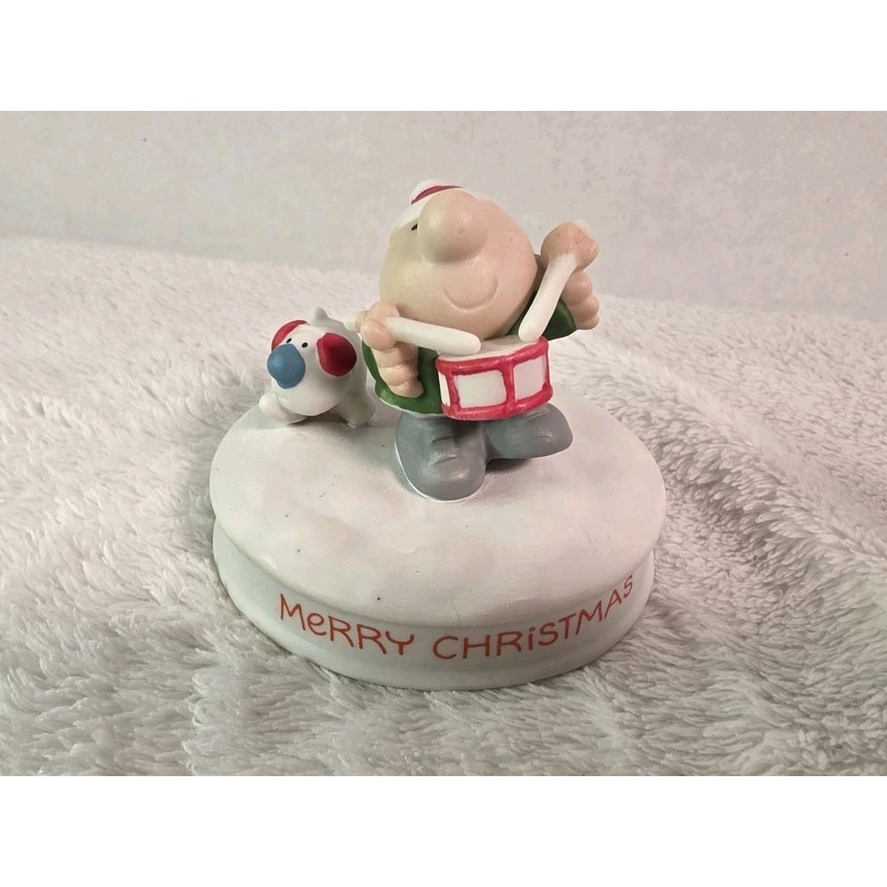 Ziggy & Fuzzy Merry‎ Christmas Drummer Boy porcelain figurine